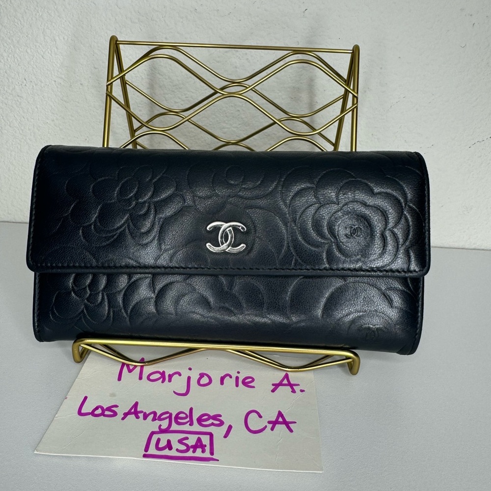 ❤️SOLD❤️ Authentic Chanel Camellia print along wallet